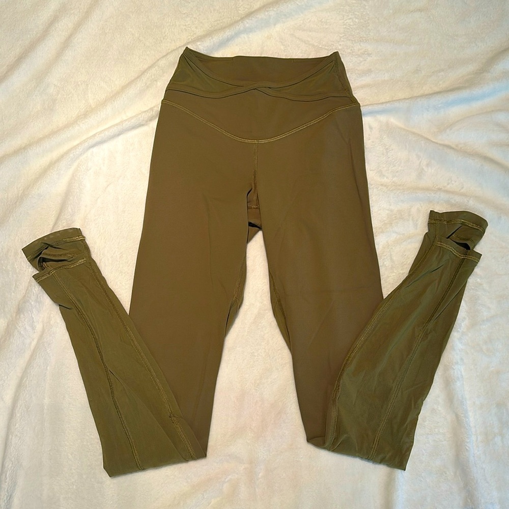Lululemon Nulu and Crisscross Mesh Stirrup Tight Leggings